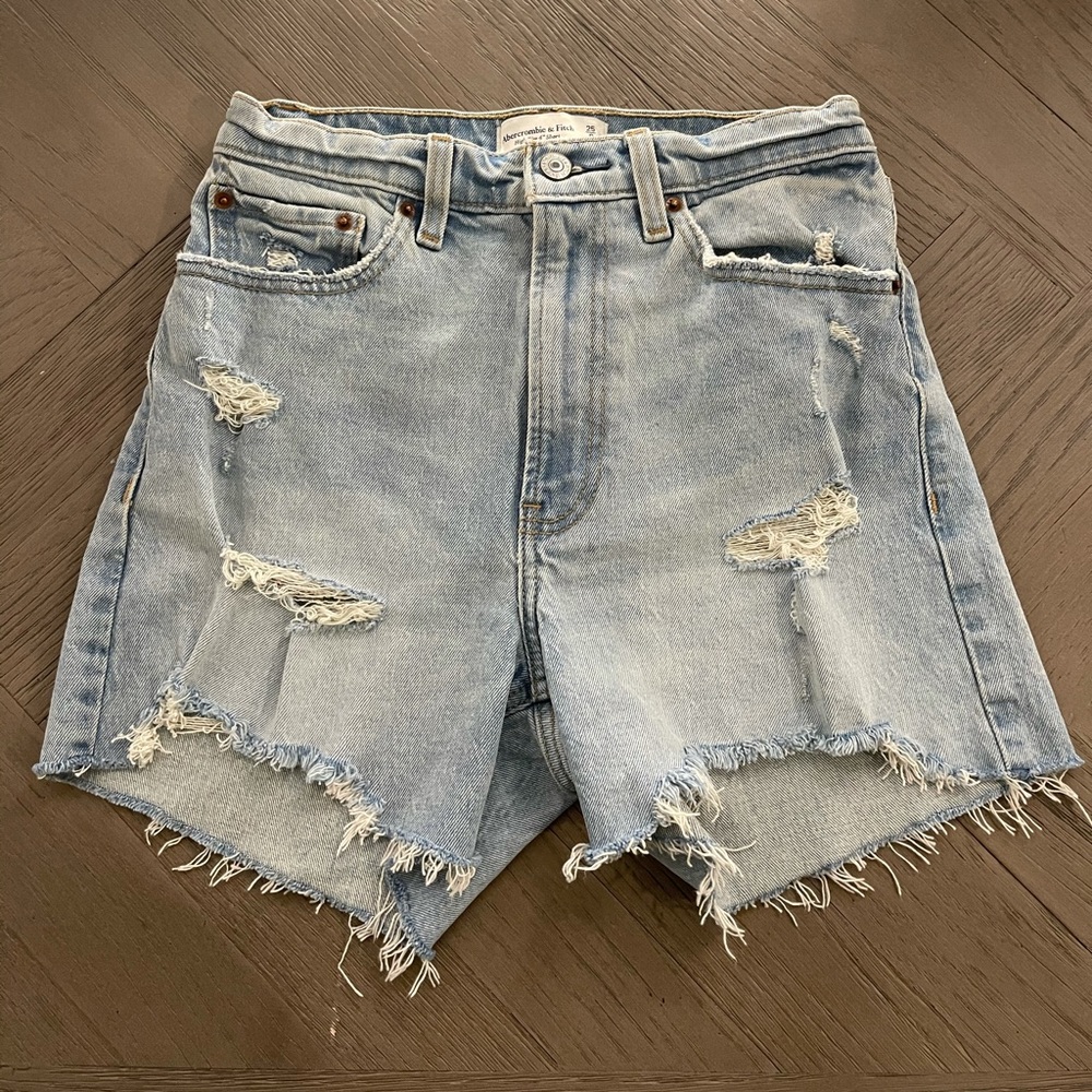 Abercrombie midi length denim shorts